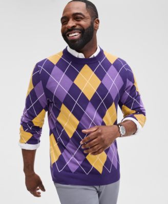 Club Room - Men's Argyle Crewneck Sweater