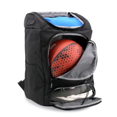 Athlete Backpack with Shoe Compartment Bat Holders and Night Visibility