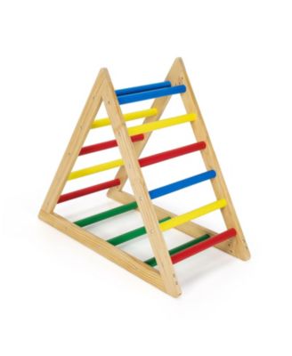 Wooden Toddlers Triangle Climber with 3 Levels Climbing Difficulty