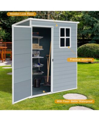 5x3ft Resin Outdoor Storage Shed Kit-Perfect to Store Patio Furniture