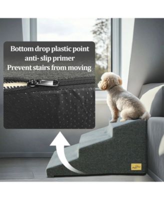 3-Step Non-Slip Sponge Dog Stairs for Small Dogs