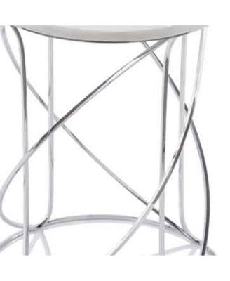 Contemporary Marble Round Accent Table for Living Room-Set of 2