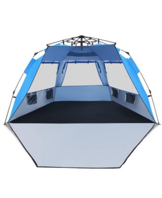 3-4 Person Easy Pop Up Beach Tent UPF 50+ Portable Sun Shelter