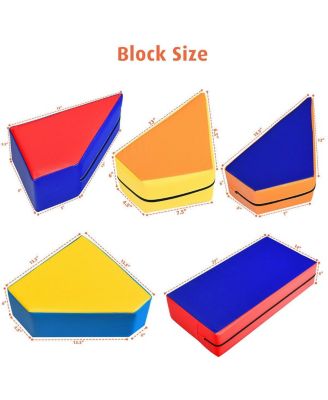 8-Piece Foam Crawl Climb Playset for Toddlers 4-in-1 Kids Play Equipment