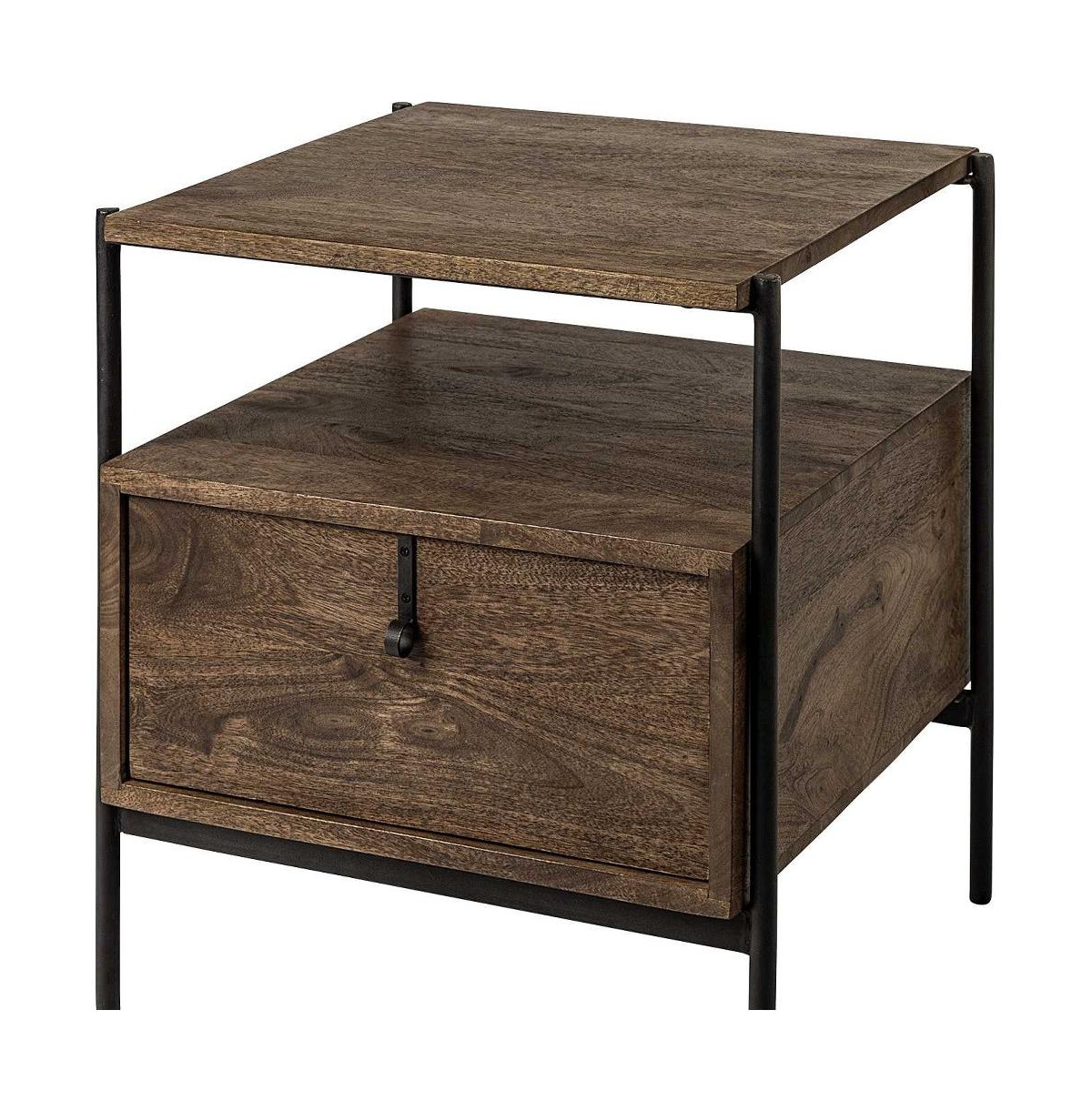 Minimalist Solid Wood Square Accent Table – Ideal for Small Spaces