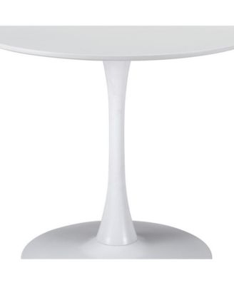 35" Steel Base Dining Table – Sturdy Pedestal Design for Home, Bistro, or Office Use