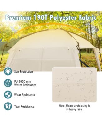 10 x 10 Feet Screened Canopy Tent w/ Vestibule and Zippered Door