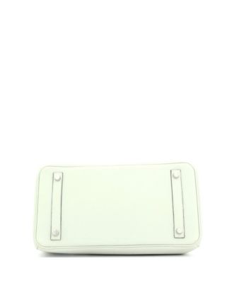 Pre-Owned Hermes Birkin 30 Handbag Green Togo with Palladium Hardware