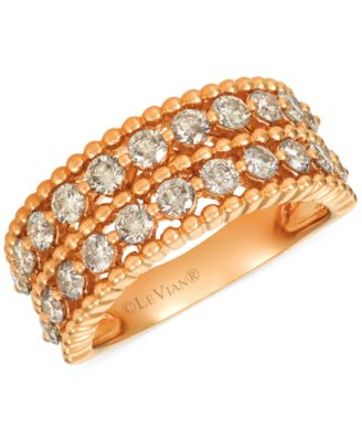 Le Vian - Nude Diamond Double Row Beaded Ring (1-1/3 ct. t.w.) in 14k Rose Gold