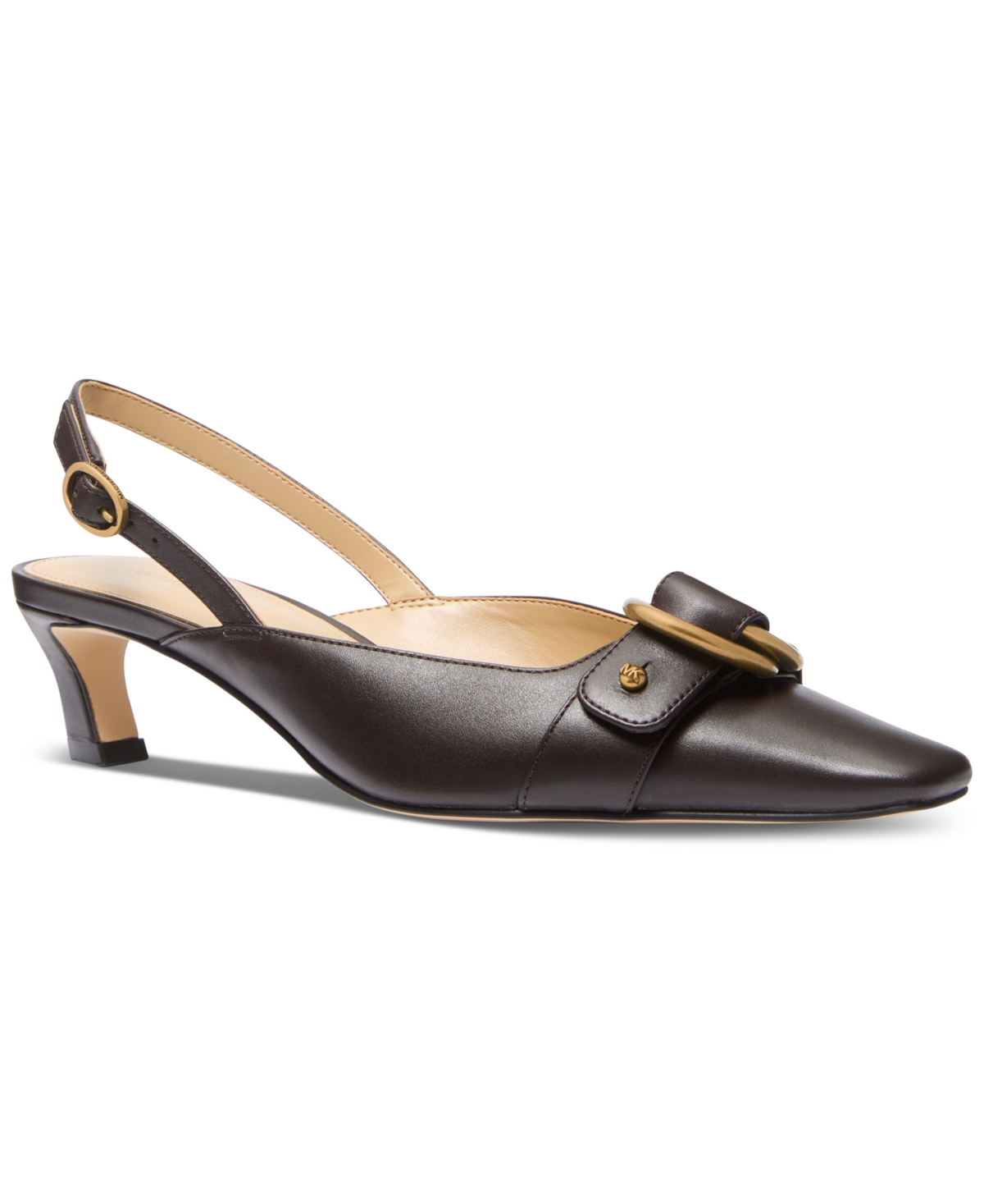 Michael Kors Michael  Jaden Kitten Sling Pumps In Brown