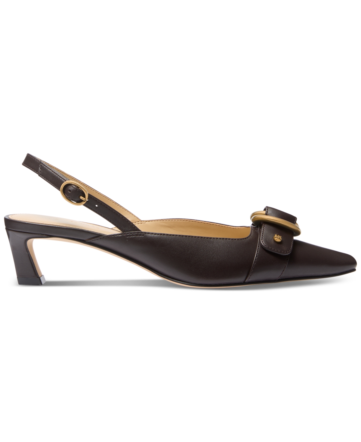 Michael Kors Michael  Jaden Kitten Sling Pumps In Brown