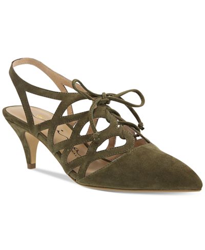 Nina Originals Francie Lace-Up Kitten Heel Pumps