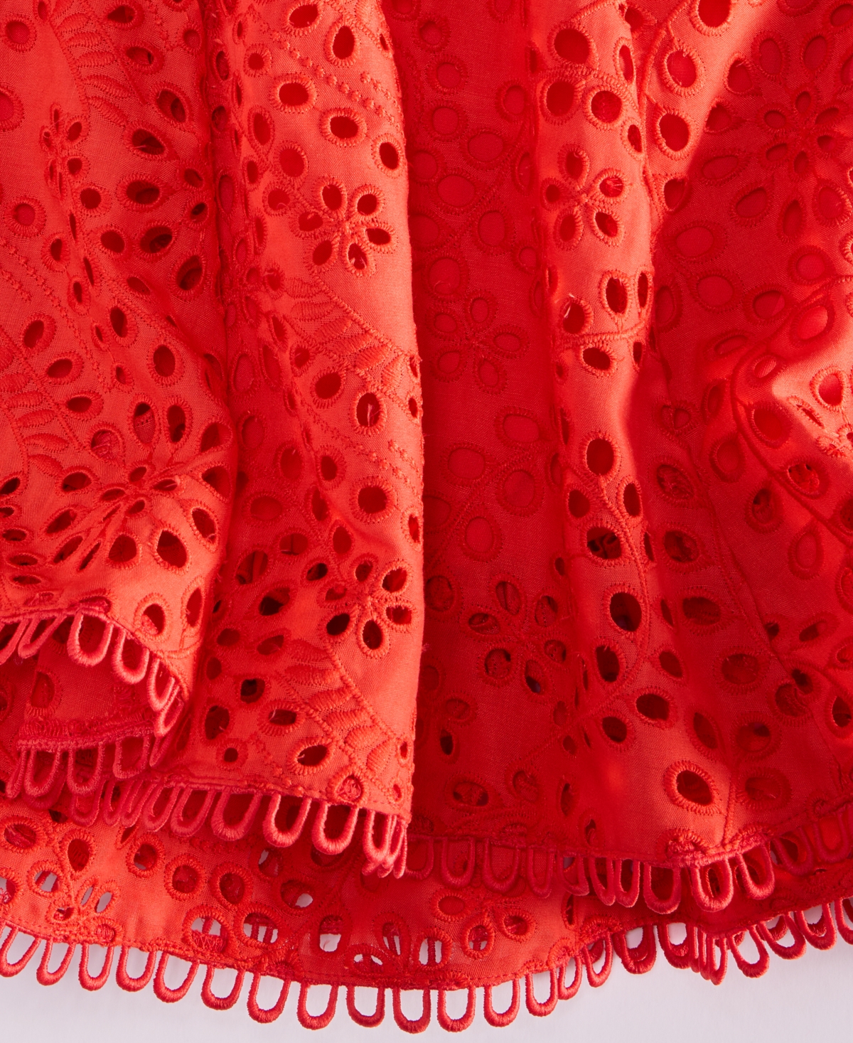 Astr The Label Deasia Eyelet Embroidery Strapless Minidress In Red