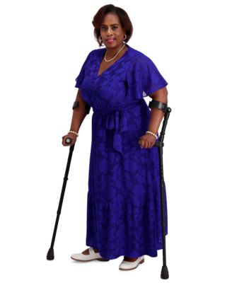 Flutter-Sleeve Smock-Waist Dress, Regular & Plus 