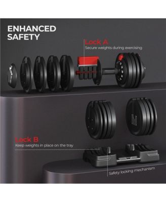 52.5lb 12-in-1 Quick-Adjust Dumbbell