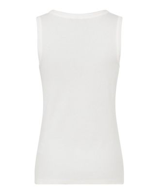 Women's Ribbed Knit Rounded V-Neck Shell