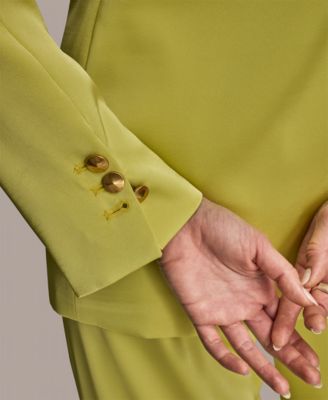 Women's Satin One-Button Jacket, Regular & Petite