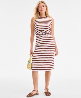 On 34th - Women's Knot-Front Knit Midi Dress