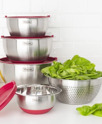 9 Piece Stainless Steel Mixing Bowl Set