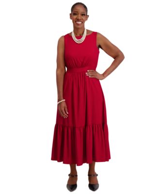 Women's Tiered Midi Dress, Regular & Plus Sizes