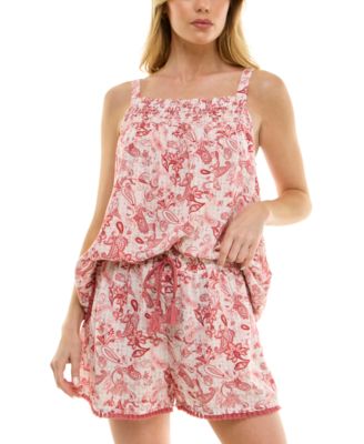 Roudelain - Women's Flared Tank Top & Short Pajama Set