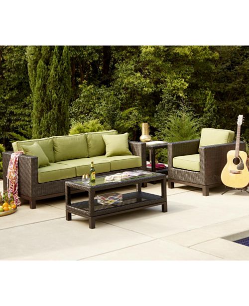 Furniture CLOSEOUT! Katalina Outdoor Seating Collection, with Sunbrella® Cushions, Created for ...