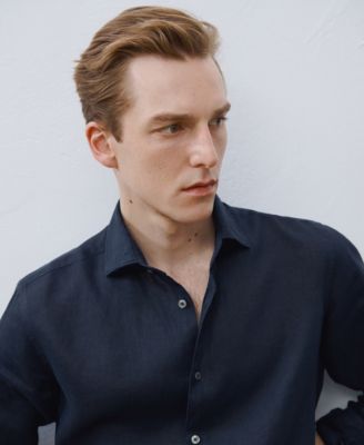 Men's Linen Slim-Fit Shirt