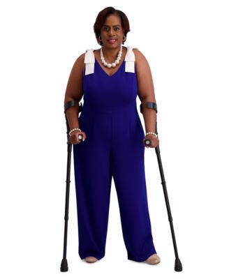 Women's Tie-Strap Jumpsuit, Regular & Plus Size