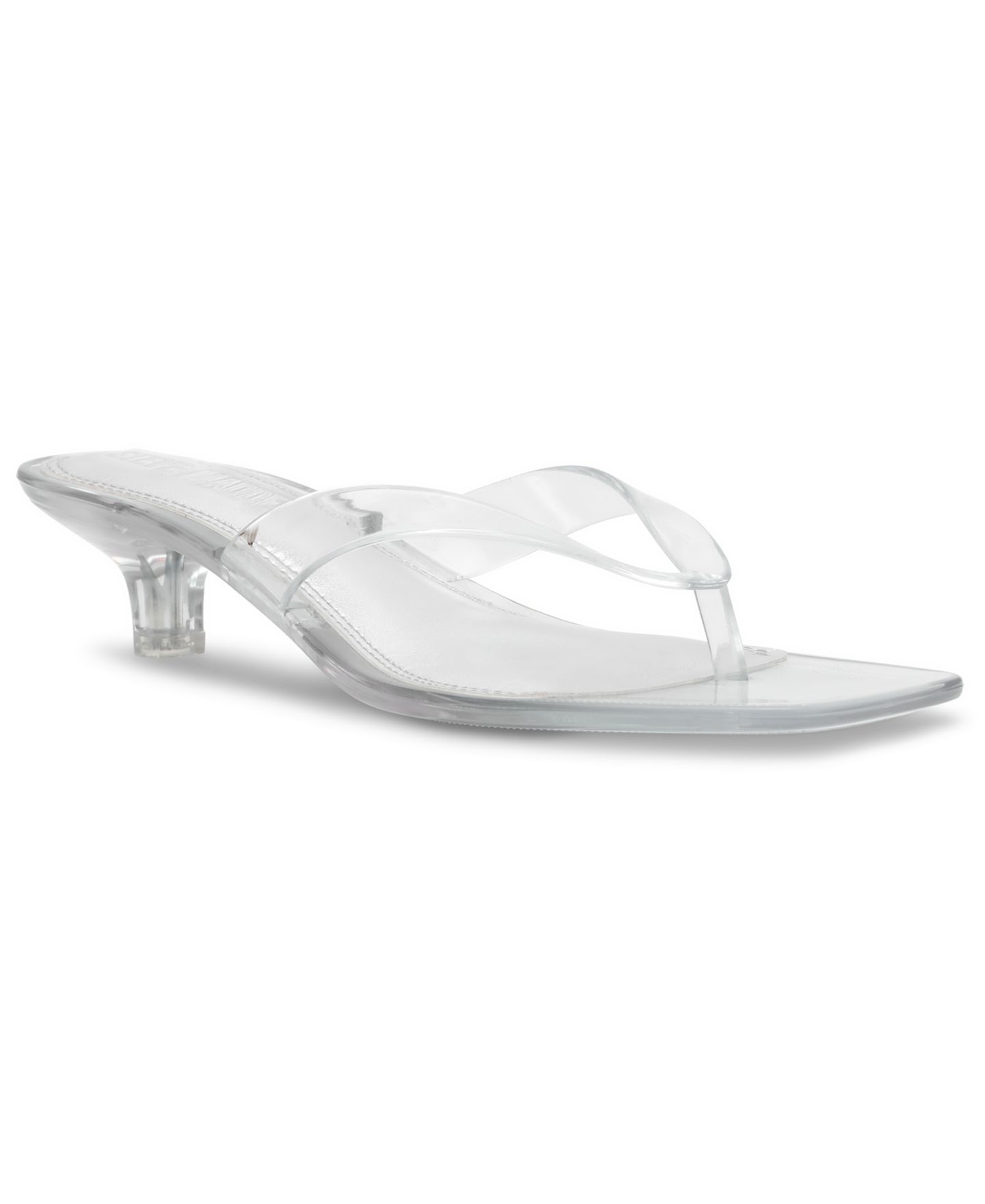 Женские сандалии Steve Madden Tracie-J Jelly Thong Kitten-Heel, цвет: Прозрачный — фото 1