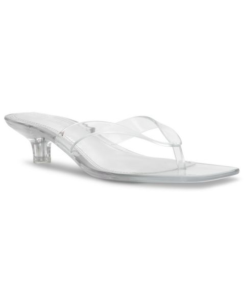 Женские сандалии Steve Madden Tracie-J Jelly Thong Kitten-Heel, цвет: Прозрачный