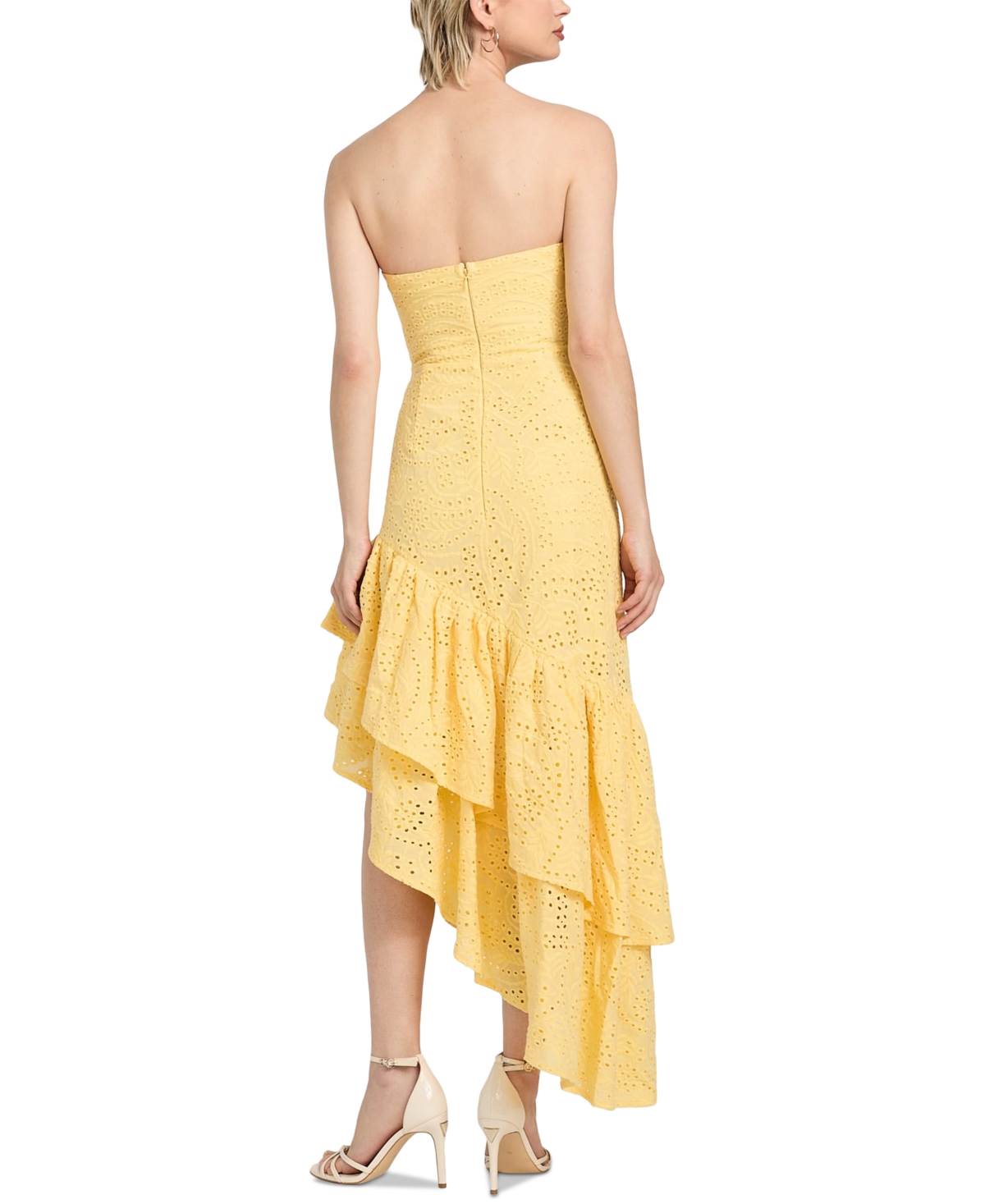 Guess Joyce Embroidered Eyelet Cotton High-low Dress