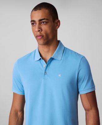 Men's Regular-Fit Smooth Cotton Monogram Logo Polo Shirt