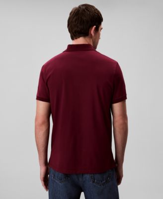 Men's Regular-Fit Smooth Cotton Monogram Logo Polo Shirt