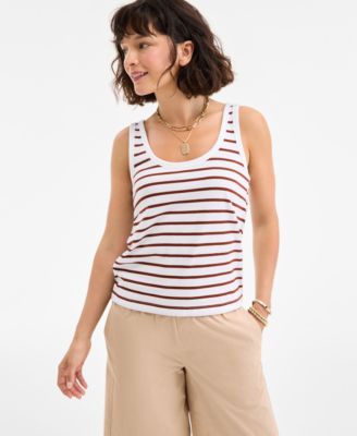 On 34th - Women's Cotton Striped Tank Top