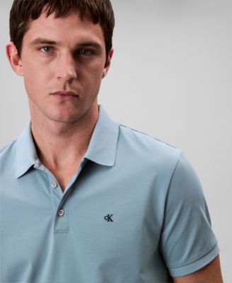Men's Regular-Fit Smooth Cotton Monogram Logo Polo Shirt