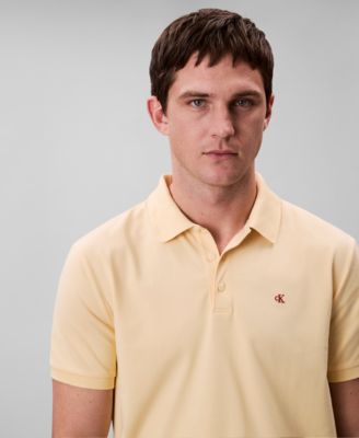 Men's Regular-Fit Smooth Cotton Monogram Logo Polo Shirt