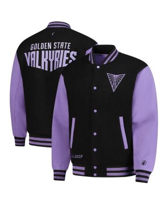 Men's and Women's Eclipse Black Golden State Valkyries Full-Snap Varsity Jacket