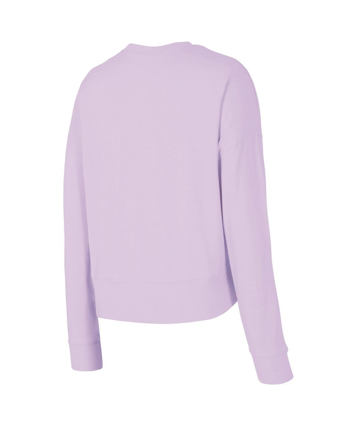 Concepts Sport Women'sâ 3-piece Lavender New York Yankees Elevation Tri-blend Long Sleeve T-shirt And Shorts Set In Purple