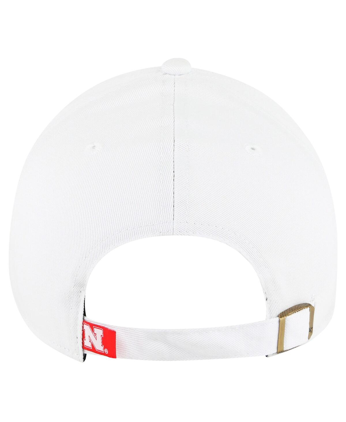 47 Brand Women's White Nebraska Huskers Pensacola Clean Up Adjustable Hat