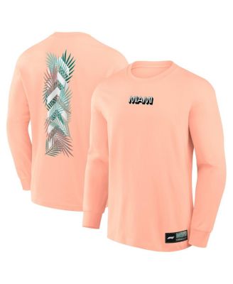 Formula 1 - Men's Coral Miami Palms Chevron Long Sleeve T-Shirt