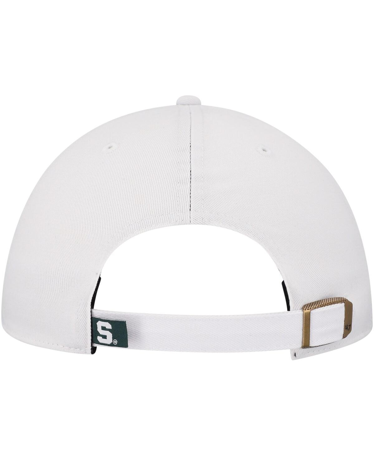 47 Brand Women's White Michigan State Spartans Pensacola Clean Up Adjustable Hat