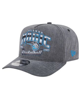 New Era - Men's Charcoal Orlando Magic Throwback Washed Pre-Curved 9FIFTY Snapback Hat