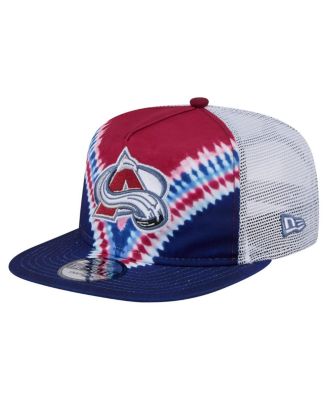 New Era - Men's&nbsp;Navy/Burgundy Colorado Avalanche Throwback V-Dye Adjustable Golfer Hat