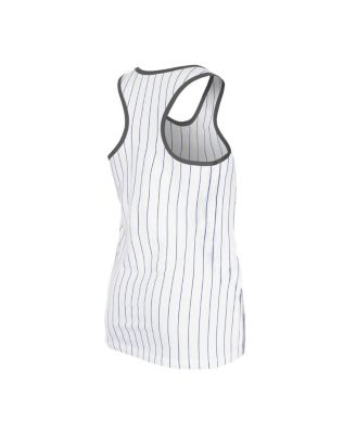 Women's White Los Angeles Dodgers Gameday Pinstripe Tank Top