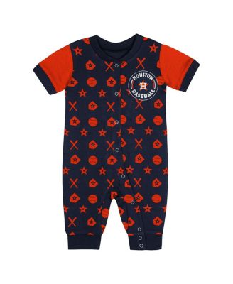 Newborn Navy Houston Astros Hard 90 Coveralls