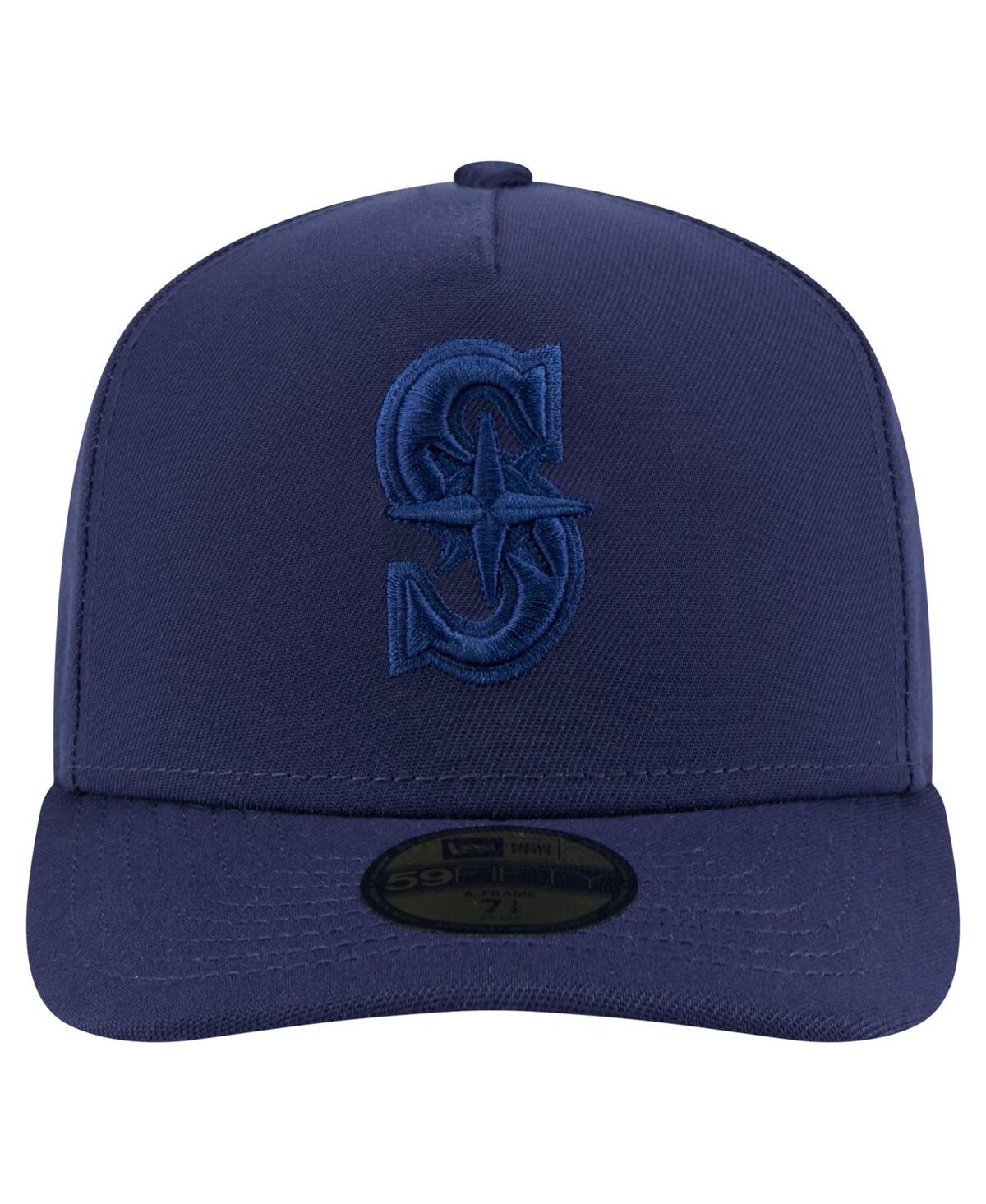 New Era Men's Navy Seattle Mariners Color Pack A-frame 59fifty Fitted Hat
