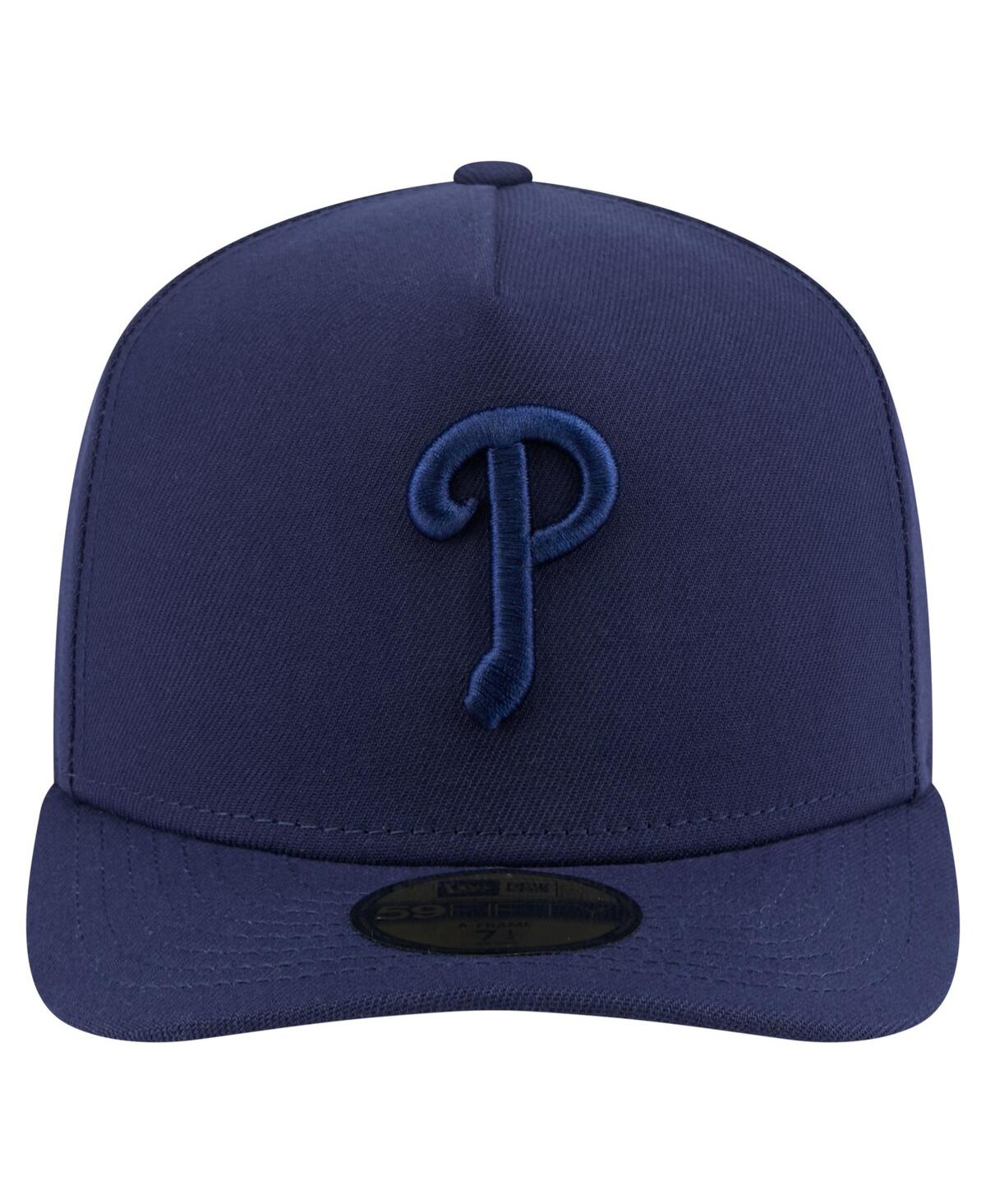 New Era Men's Navy Philadelphia Phillies Color Pack A-frame 59fifty Fitted Hat