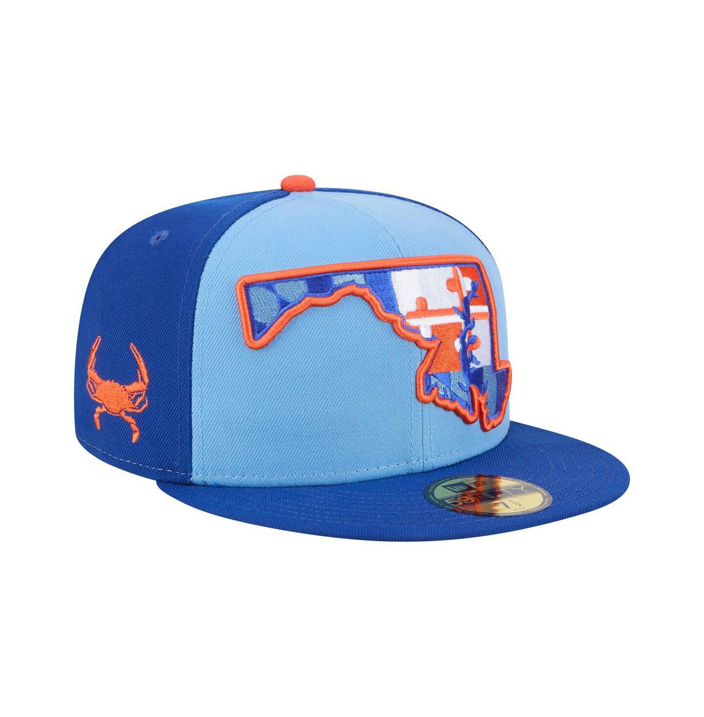 Мужская кепка New Era Blue Aberdeen IronBirds Authentic Collection 59FIFTY Fitted Hat — фото 1