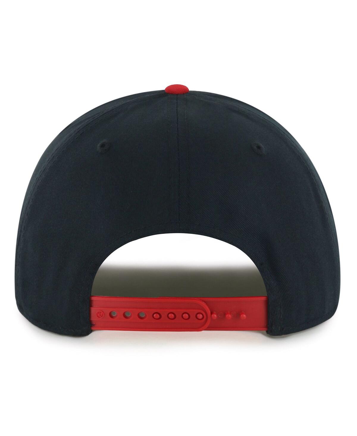 47 Brand Men's Black/red Chicago Bulls Drop Shadow Rope Hitch Adjustable Hat