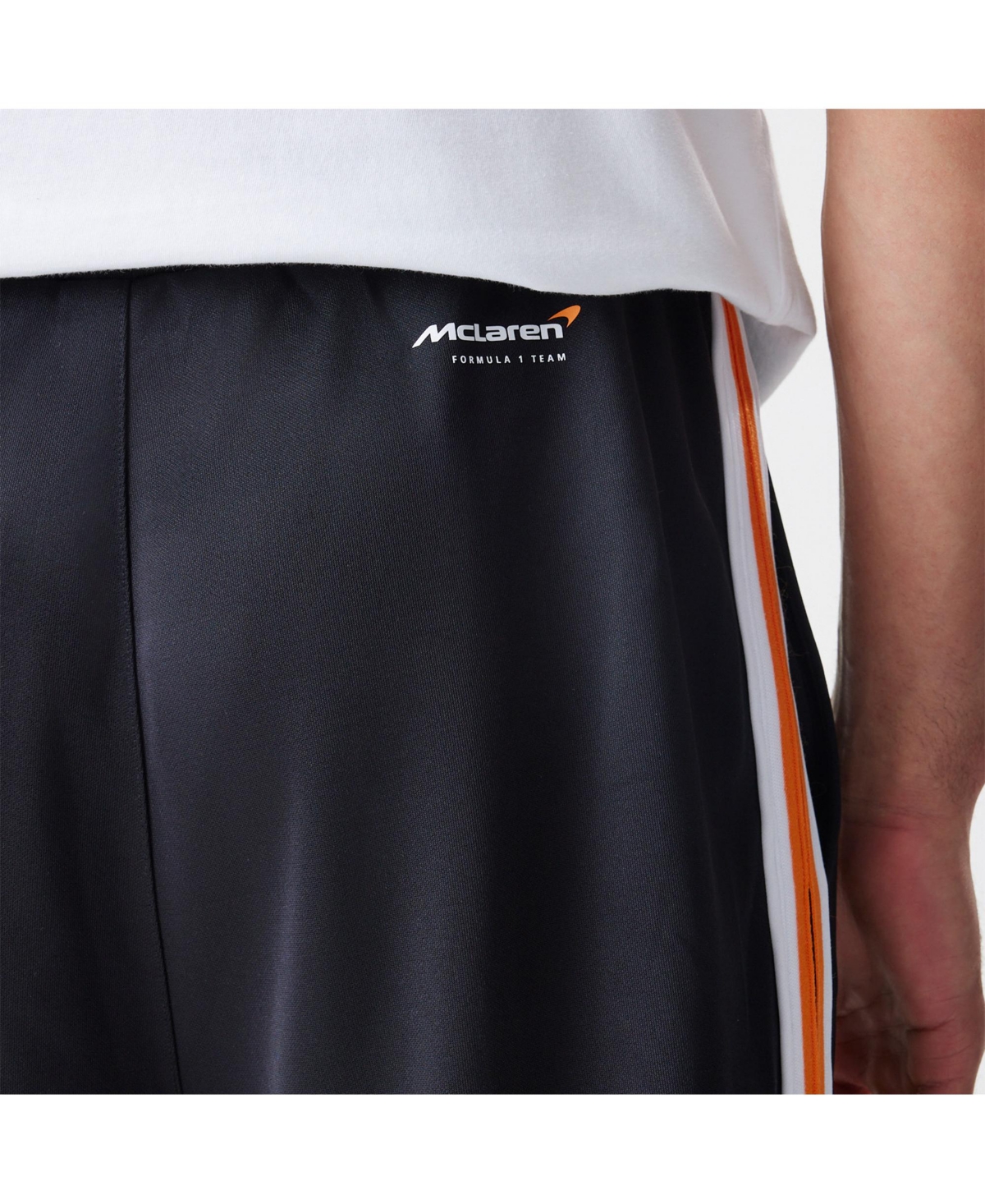 NEW ERA MEN'S BLACK MCLAREN F1 TEAM DRAWSTRING TRACK PANTS 